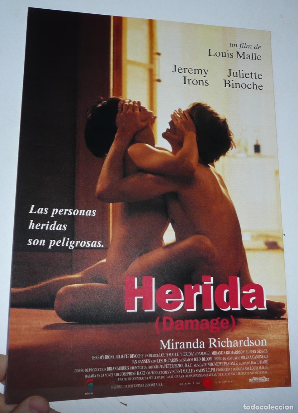 Cine: Herida (Damage) (Louis Malle, 1992) Jeremy Irons, Juliette Binoche, Miranda Richardson Rupert Graves