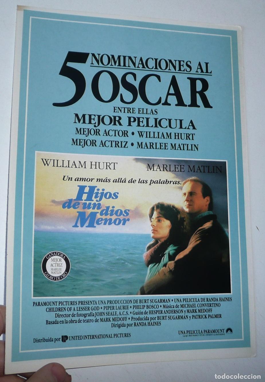 Cine: Hijos de un Dios menor (Randa Haines, 1986) Gu&iacute;a de cine. William Hurt, Merlee Matlin