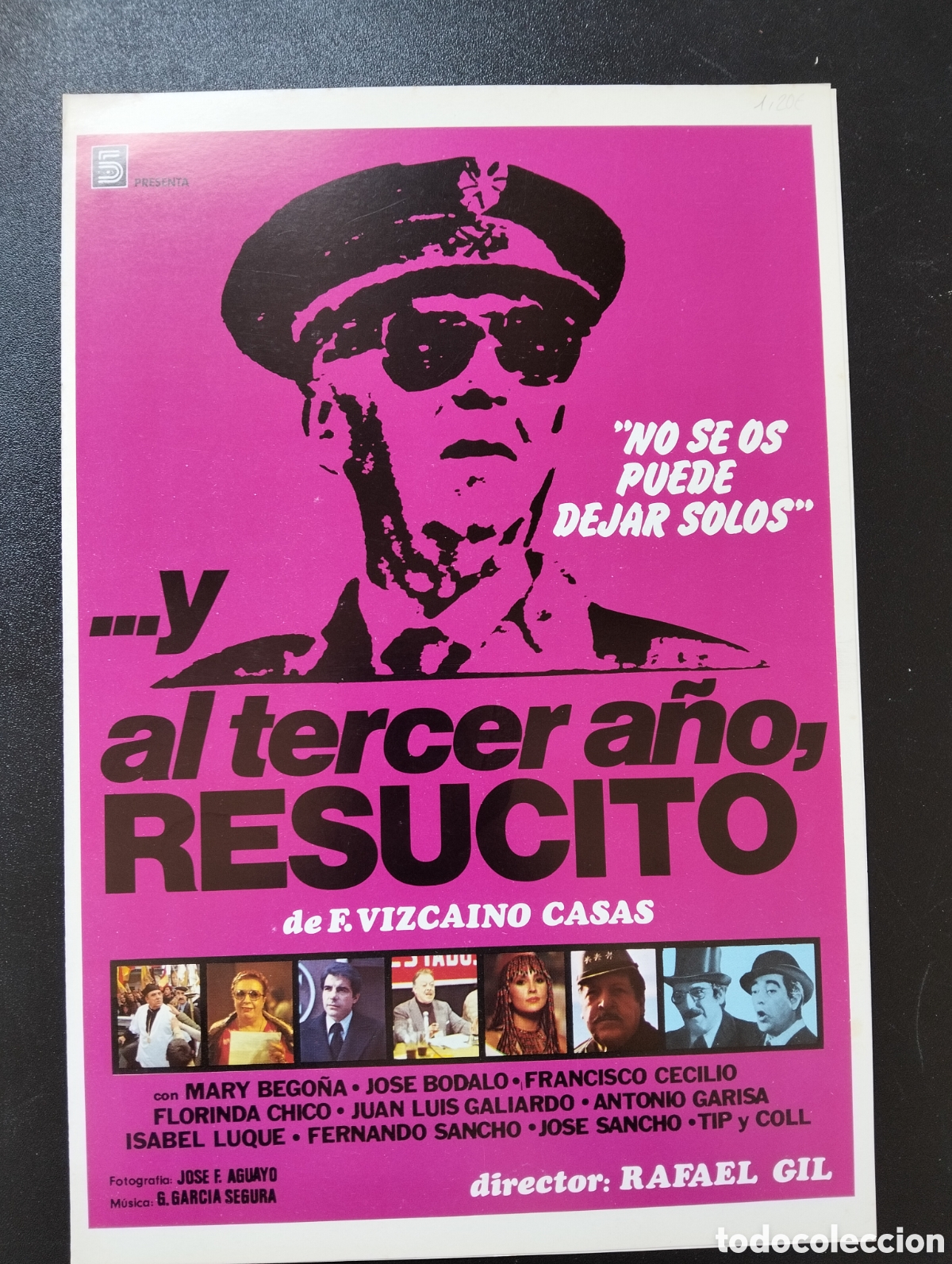 Cine: Y al tercer a&ntilde;o, resucit&oacute;. Jos&eacute; B&oacute;dalo, Mary Bego&ntilde;a, Francisco Cecilio - GUIA CINE ORIGINAL CA75
