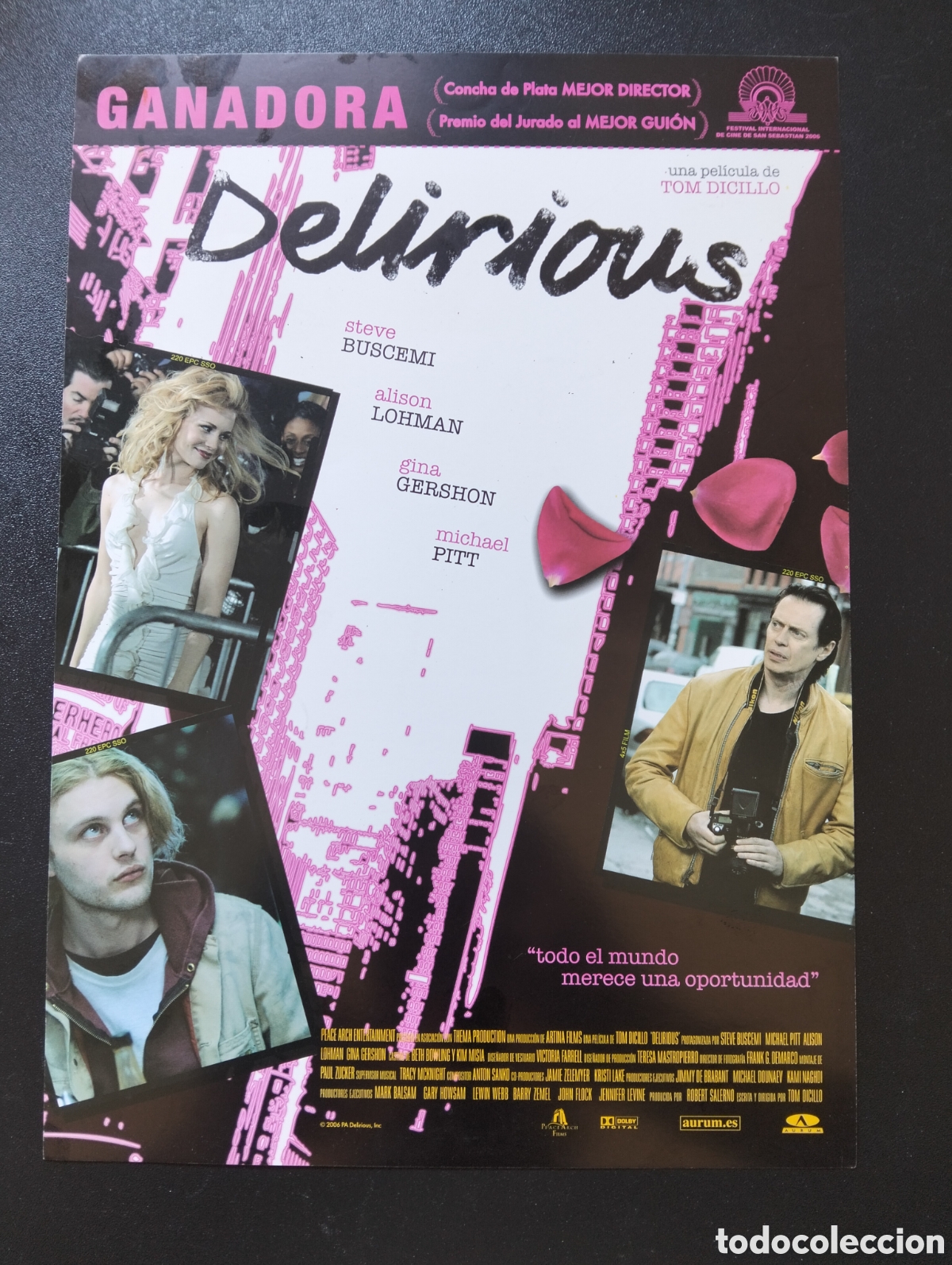 Cine: DELIRIOUS STEVE BUSCEMI ALISON LOHMAN GINA GERSHON GUIA CINE ORIGINAL CA75
