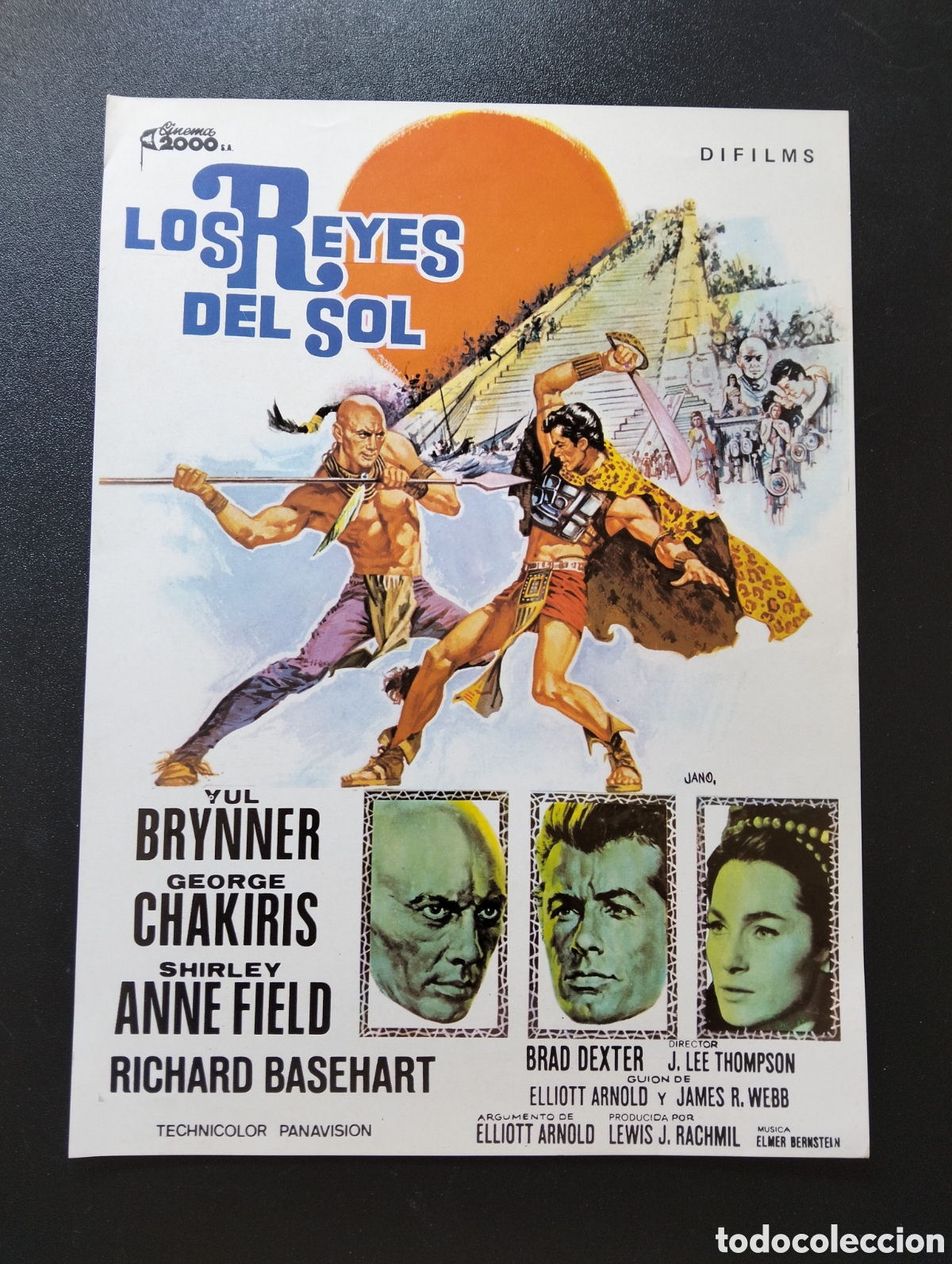 Cine: los reyes del sol yul brynner george chakiris GUIA CINE ORIGINAL CA76