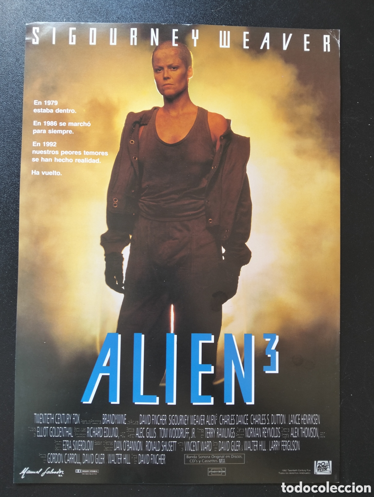 Cine: ALIEN 3 SIGOURNEY WEAVER GUIA CINE ORIGINAL CA76