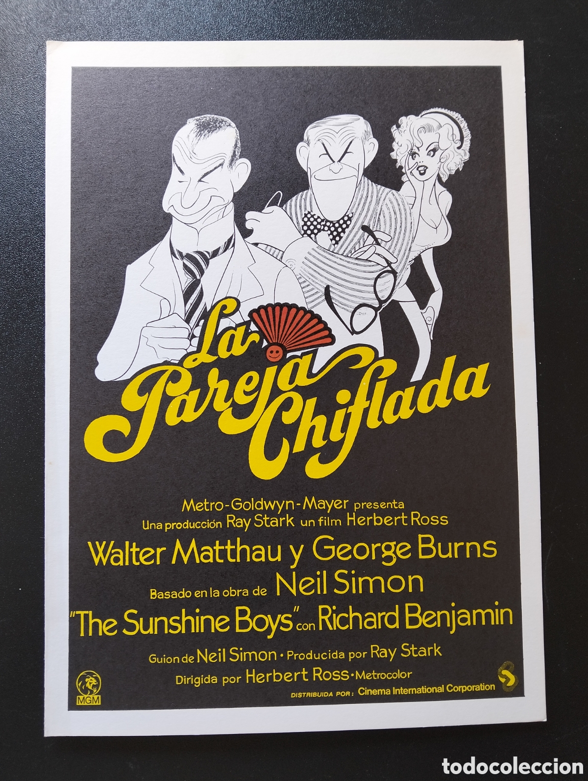 Cine: La pareja chiflada - Walter Matthau, George Burns, Richard Benjamin GUIA CINE ORIGINAL CA76