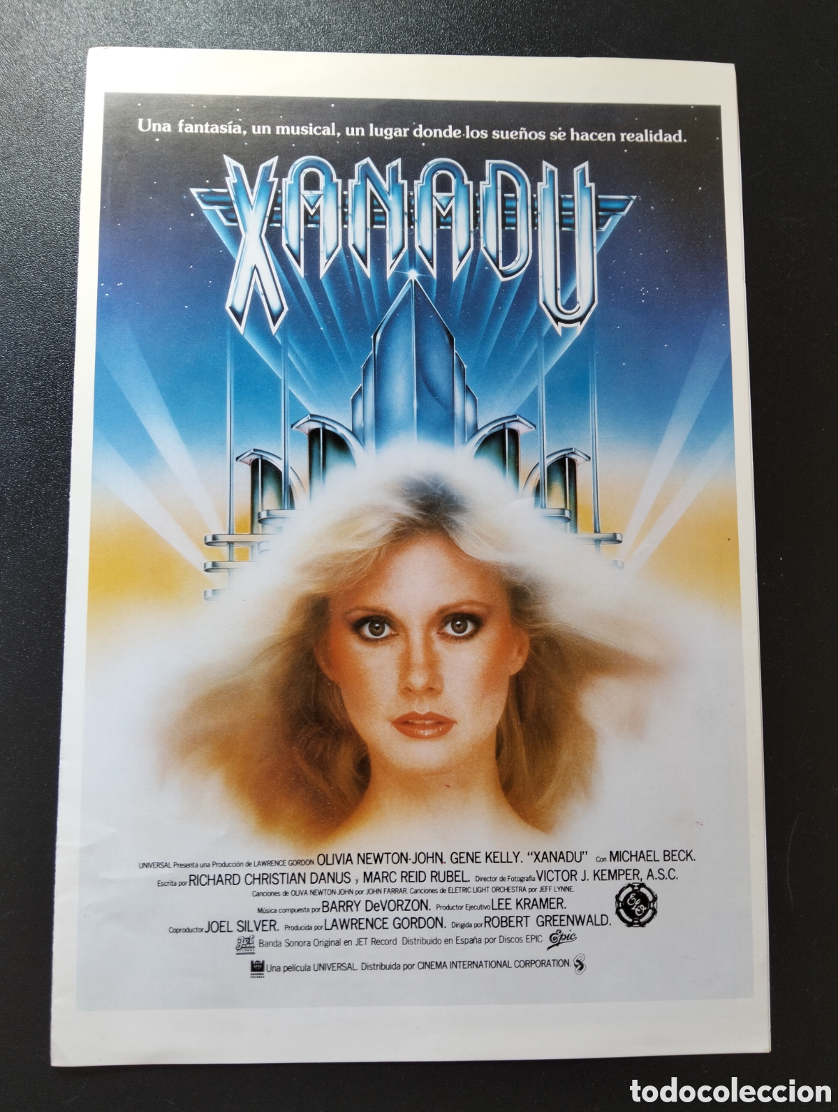 Cine: XANADU-OLIVIA NEWTON JOHN-GENE KELLY GUIA CINE ORIGINAL CA76