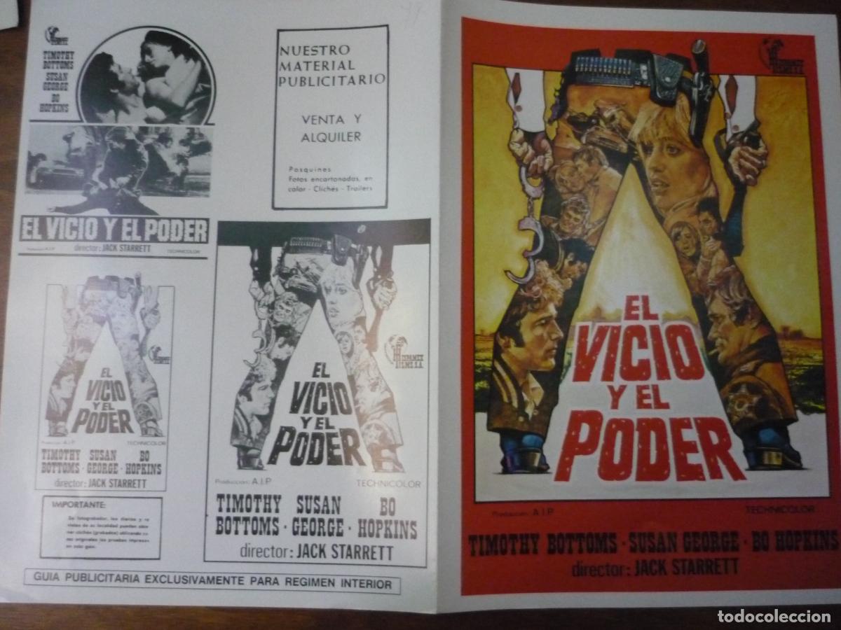 Cine: el vicio y el poder - guia publicitaria original susan george timothy bottons A Small Town in Texas