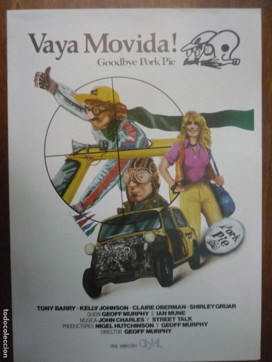 Cine: vaya movida - guia publicitaria original - tony barry kelly johnson goodbye pork pie - Road Movie
