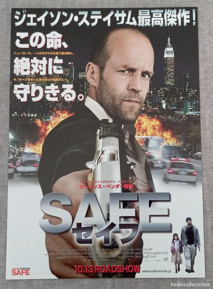Cine: Gu&iacute;a japonesa programa de mano japon&eacute;s SAFE. Boaz Yakin, Jason Statham. Flyer JAP&Oacute;N
