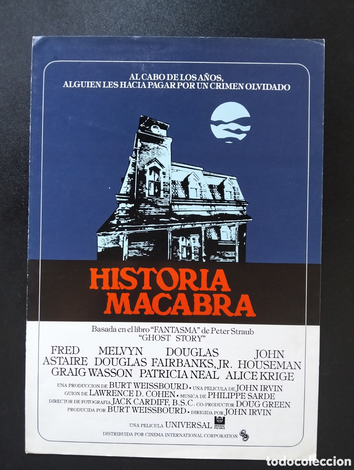 Cine: HISTORIA MACABRA FRED ASTAIRE MELVYN DOUGLAS DOUGLAS FAIRBANKS JR GUIA CINE ORIGINAL CA77