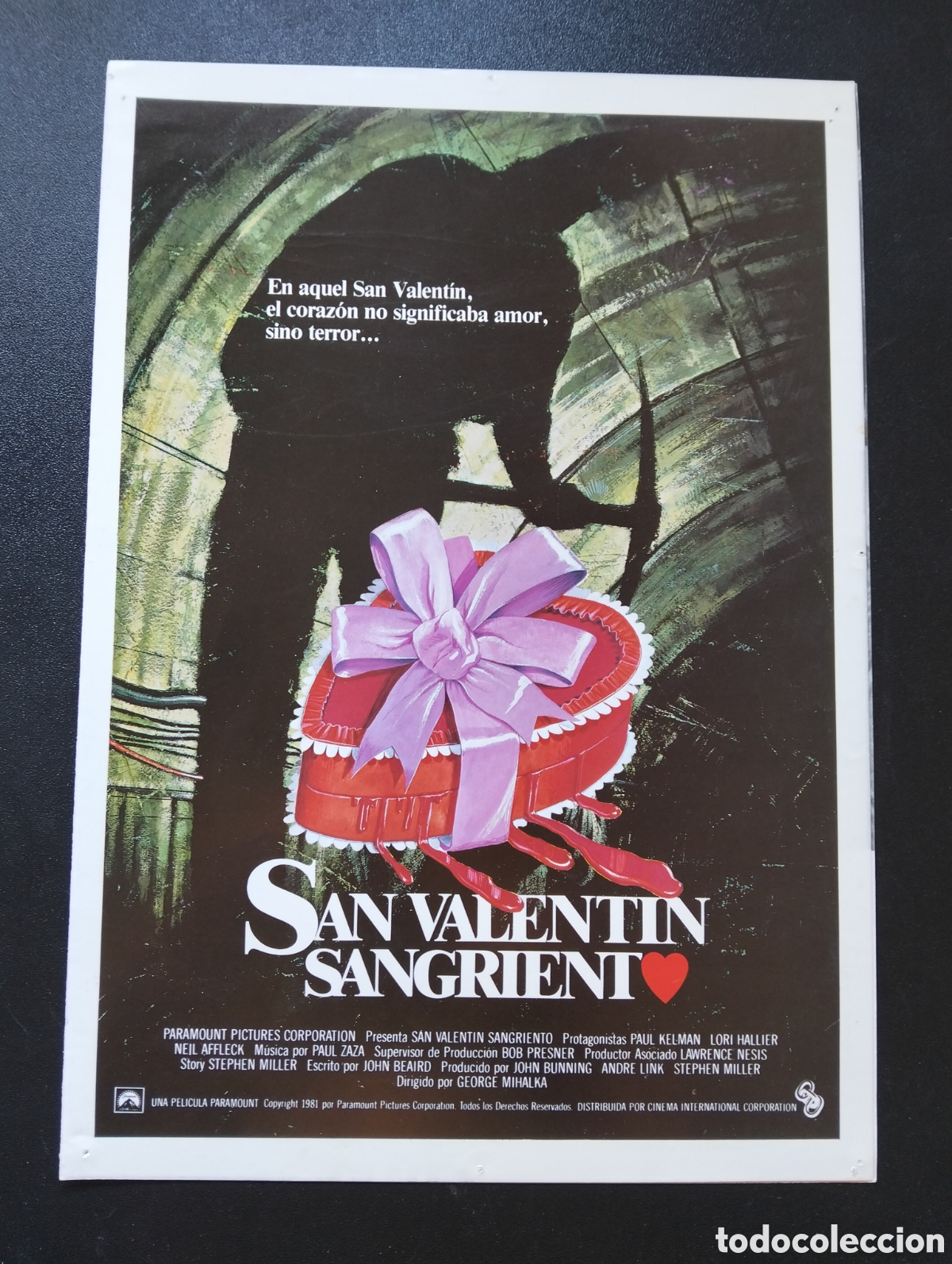 Cine: San valentin sangriento - Paul Kelman, Lori Hallier, Neil Affleck GUIA CINE ORIGINAL CA77