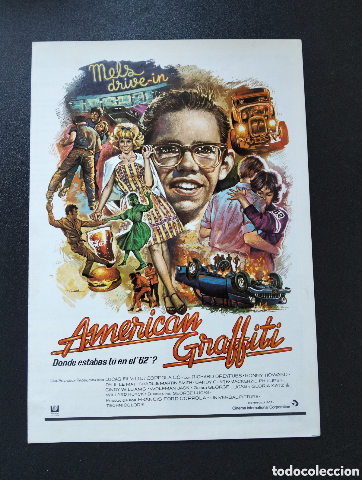 Cine: American Graffiti - Richard Dreyfuss, Ronny Howard, Cindy Williams GUIA CINE ORIGINAL CA77