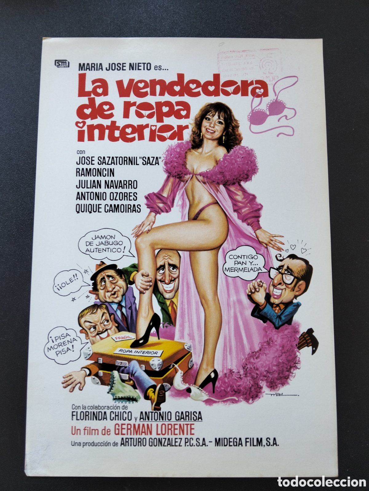 Cine: LA VENDEDORA DE ROPA INTERIOR CON M&ordf; JOSE NIETO Y ANTONIO OZORES GUIA CINE ORIGINAL CA79
