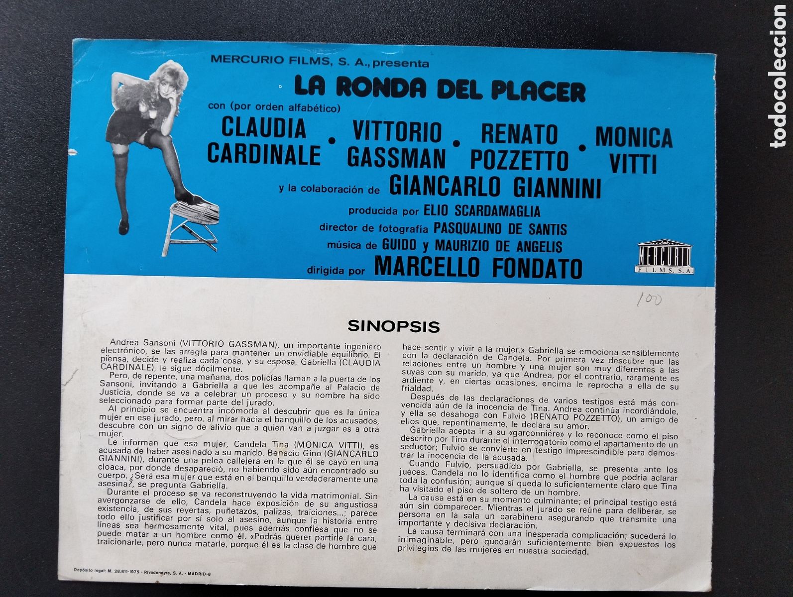 Cine: LA RONDA DEL PLACER GUIA CINE ORIGINAL CA78