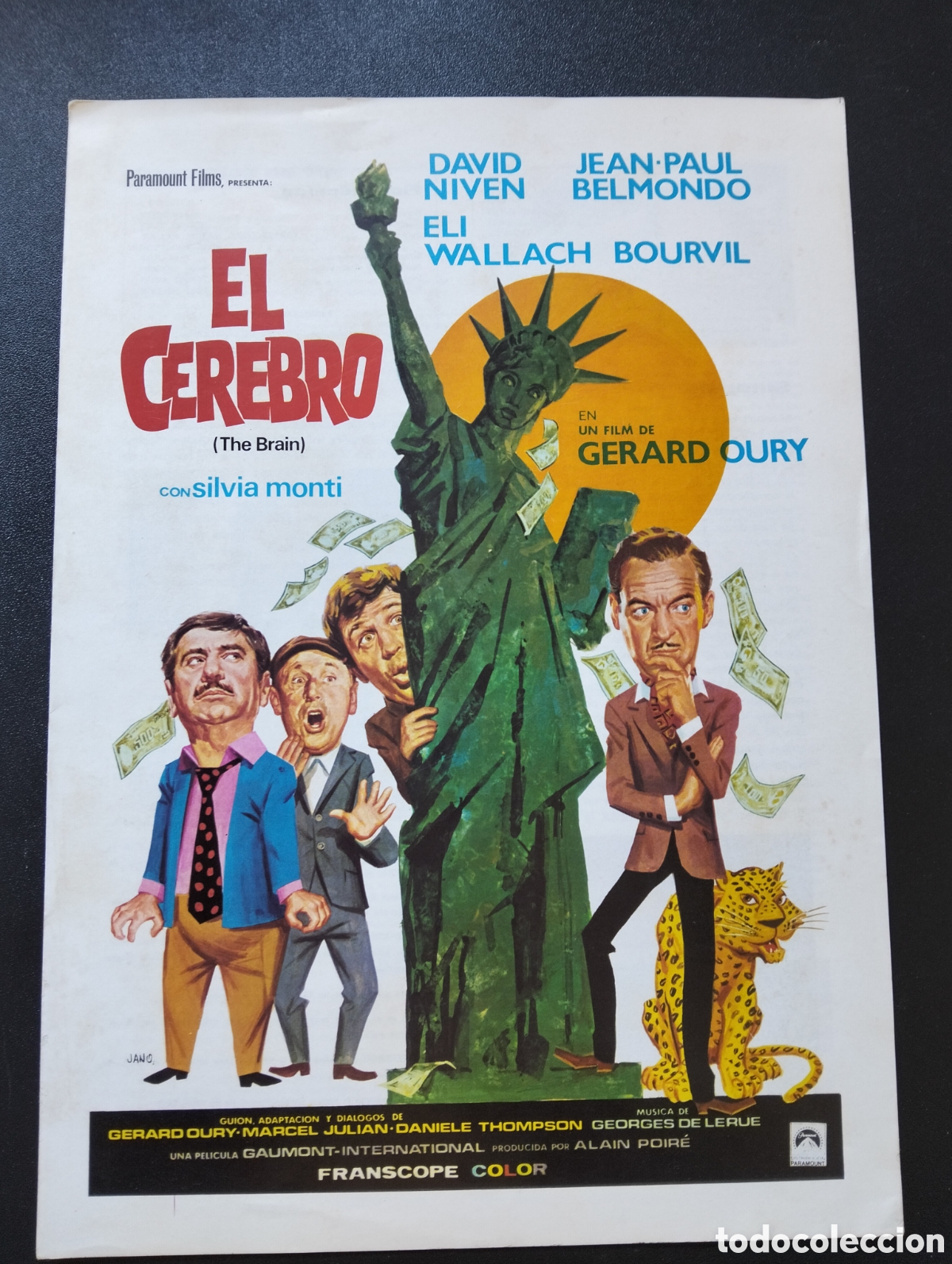 Cine: EL CEREBRO DAVID NIVEN J PAUL BELMONDO GUIA CINE ORIGINAL CA79