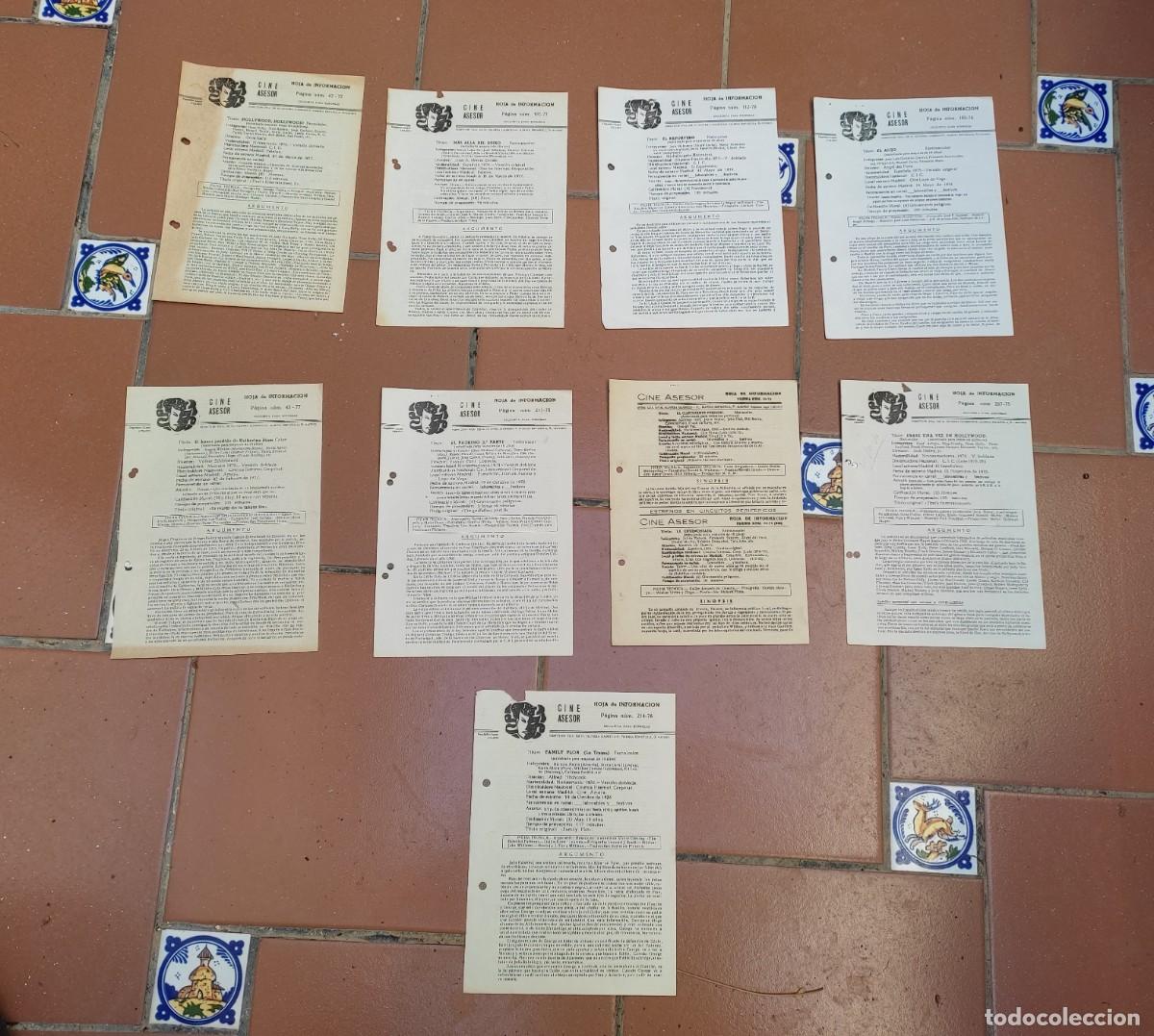 Cine: 9 hojas paginas de Cine Asesor