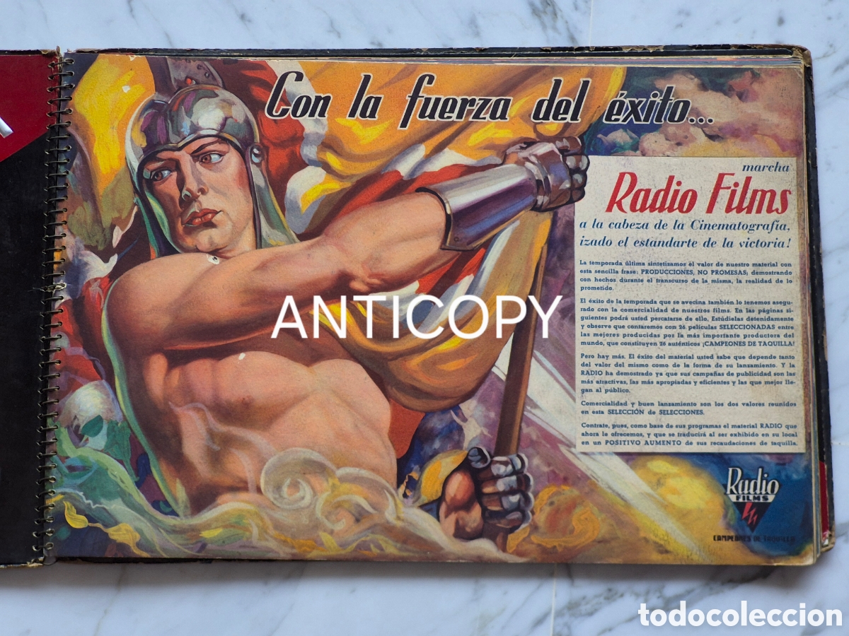 Cine: Cat&aacute;logo Carpeta RADIO FILMS. Temporada 1936 - 1937 - GRANDE 48 x 33 cm. - COMPLETO . &Uacute;nico.
