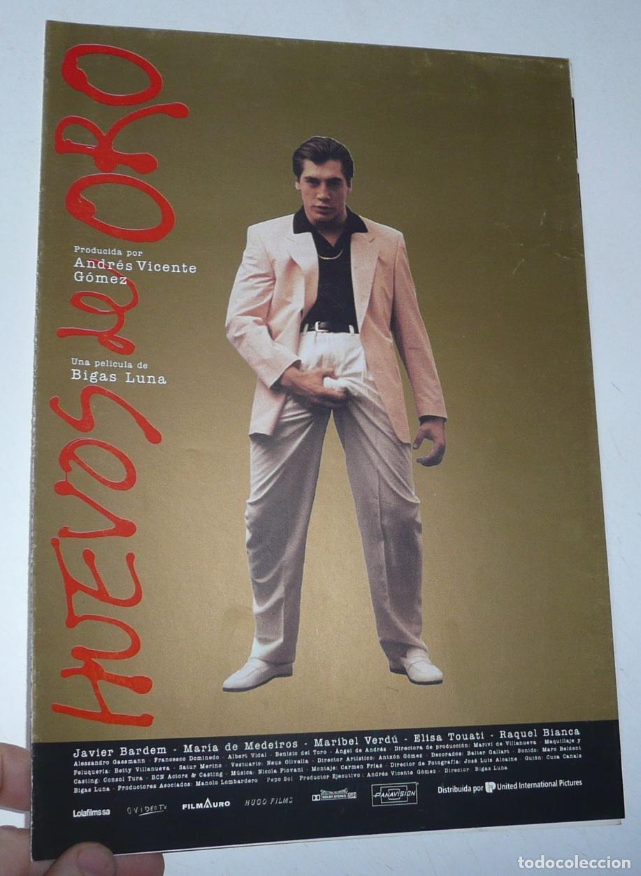 Cine: Huevos de oro (Bigas Luna, 1993) Javier Bardem, Maribel Verd&uacute;, Benicio del Toro, Mar&iacute;a de Medeiros