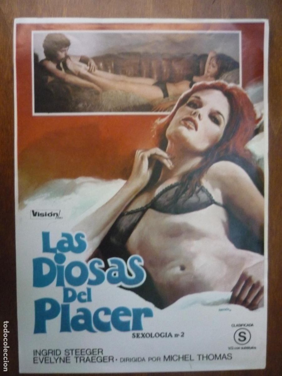 Cine: las diosas del placer - guia publicitaria original - ingrid steeger evelyne traeger clasificada s