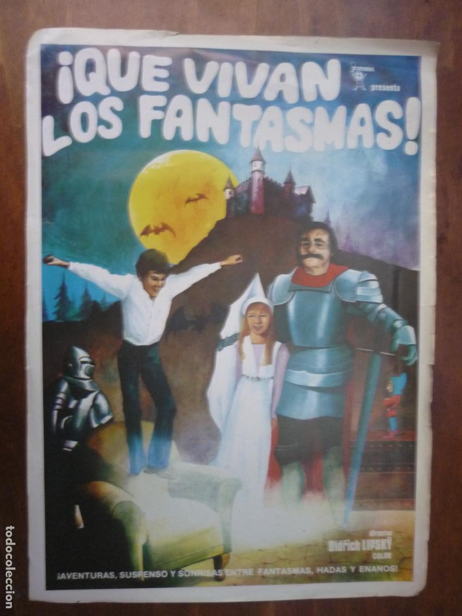 Cine: que vivan los fantasmas - guia publicitaria original - Oldrich Lipsk&yacute; cine Checoslovaquia