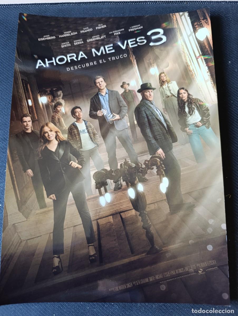 Cine: AHORA ME VES 3 (GUIA ORIGINAL DE CINE SIMPLE) WOODY HARRELSON, M. FREEMAN (PEDIDO MINIMO 5 EUROS)