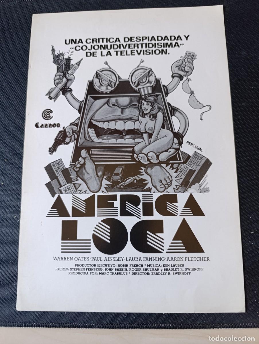 Cine: AMERICA LOCA (GUIA ORIGINAL DE CINE SIMPLE) (PEDIDO MINIMO 5 EUROS)