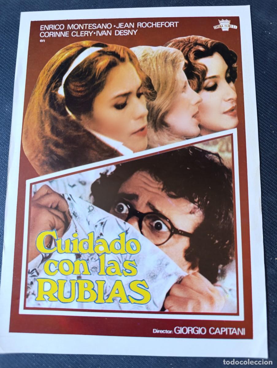 Cine: CUIDADO CON LAS RUBIAS (GUIA ORIGINAL DE CINE SIMPLE) JEAN ROCHEFORT (PEDIDO MINIMO 5 EUROS)