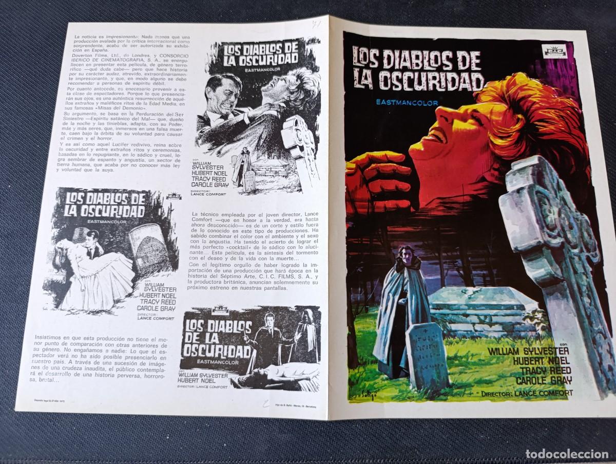 Cine: LOS DIABLOS DE LA OSCURIDAD (GUIA ORIGINAL DE CINE DOBLE) (PEDIDO MINIMO 5 EUROS)