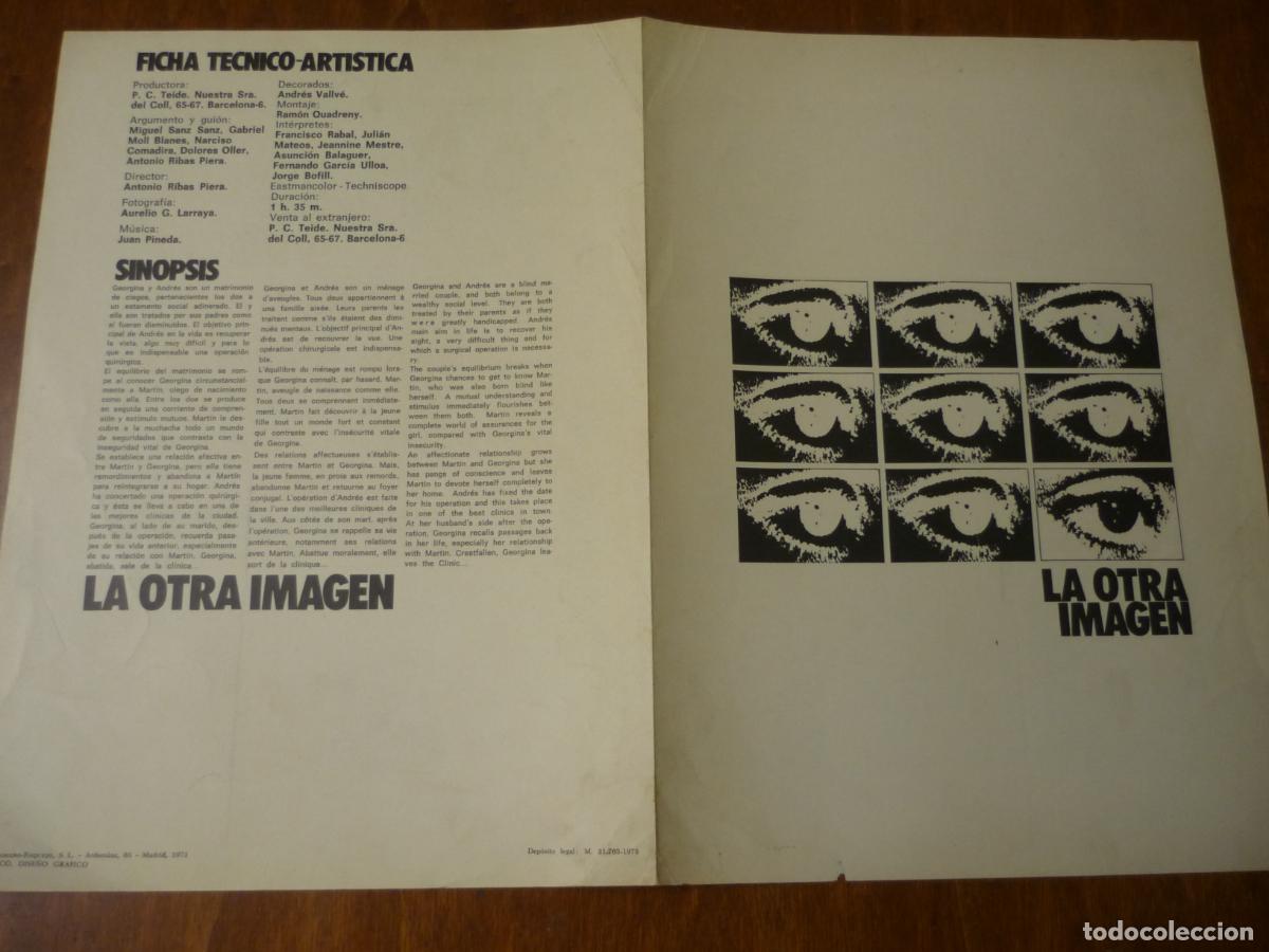 Cine: la otra imagen - guia publicitaria original - julian maeos francisco paco rabal cine espa&ntilde;ol