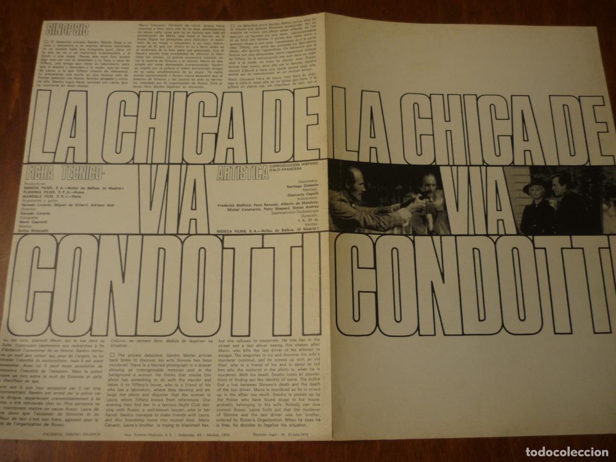 Cine: la chica de via condotti - guia publicitaria original - patty shepard simon andreu cine espa&ntilde;ol
