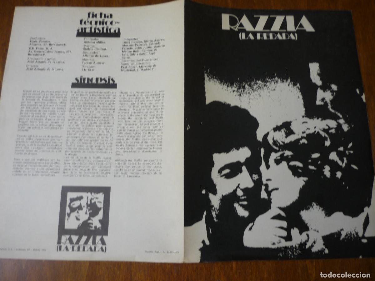 Cine: razzia la redada - guia publicitaria original - linda hayden silvia solar simon andreu cine espa&ntilde;ol