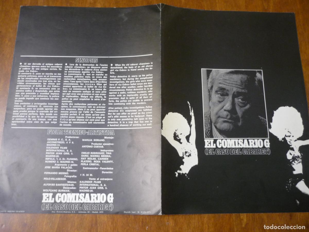 Cine: el comisario g el caso del cabaret guia publicitaria original marisa medina tina sainz cine espa&ntilde;ol