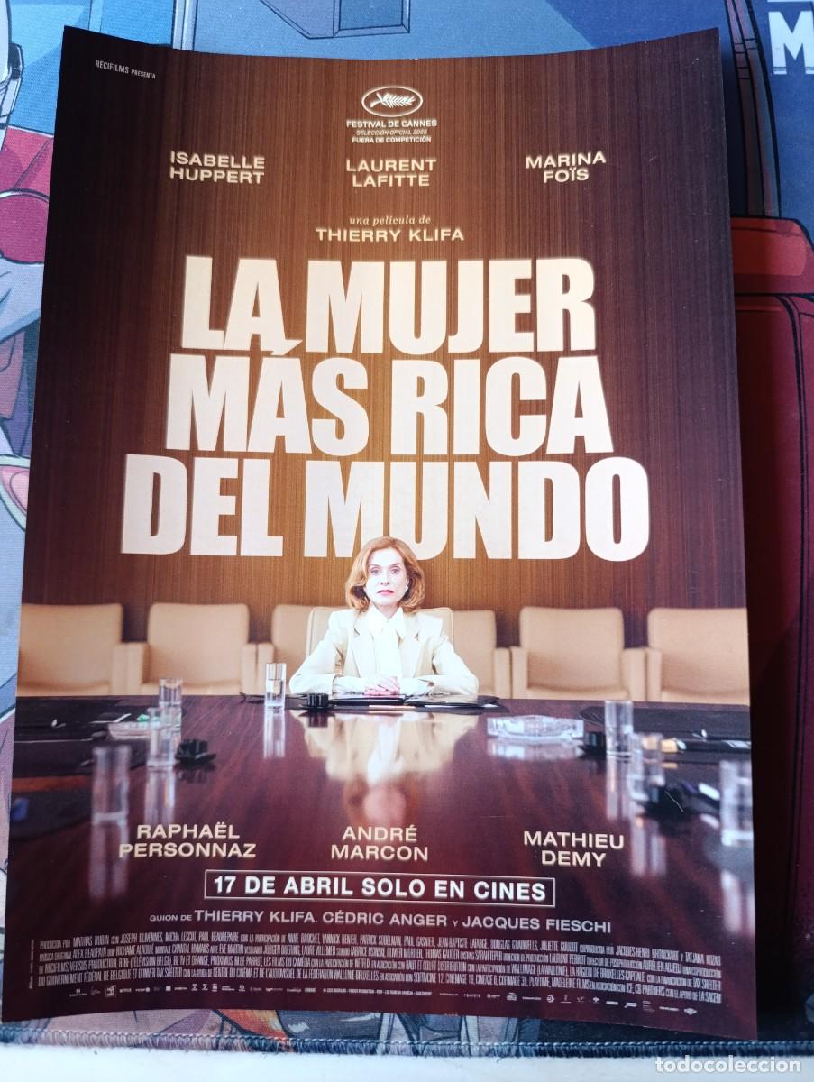 Cine: LA MUJER MAS RICA DEL MUNDO (GUIA ORIGINAL DE CINE SIMPLE) ISABELLE HUPPERT (PEDIDO MINIMO 5 EUROS)