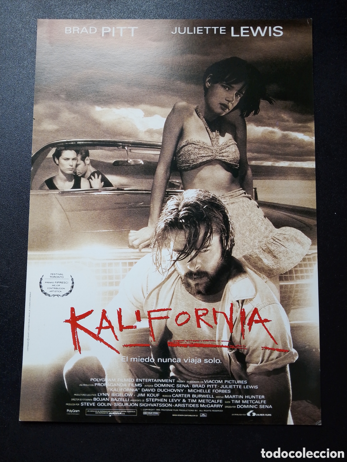 Cin&eacute;ma: KALIFORNIA Brad Pitt, Juliette Lewis, David Duchovny GUIA DE CINE ORIGINAL CA80