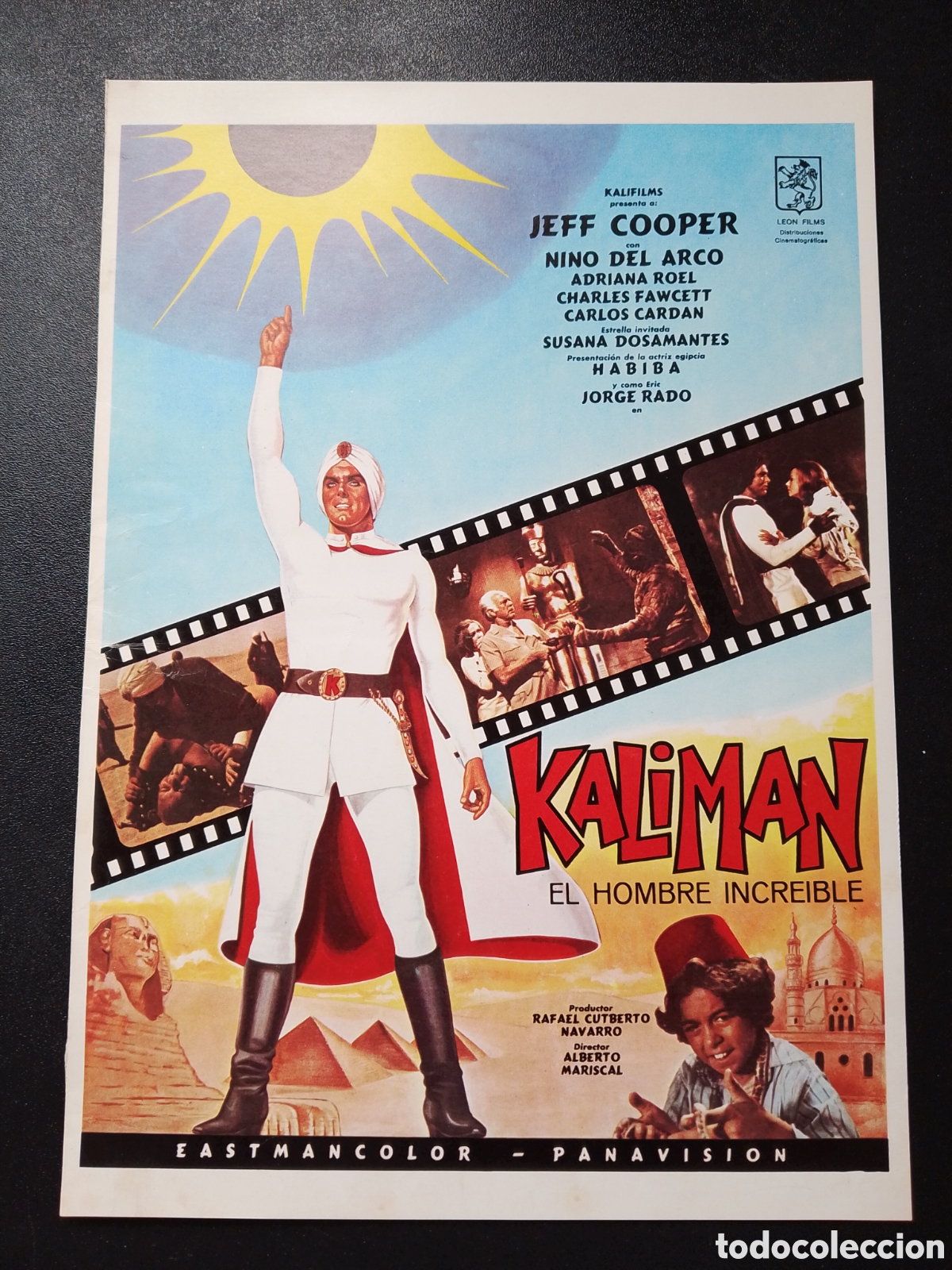 Cin&eacute;ma: KALIMAN EL HOMBRE INCREIBLE - JEFF COOPER - NICO DEL ARCO GUIA DE CINE ORIGINAL CA80