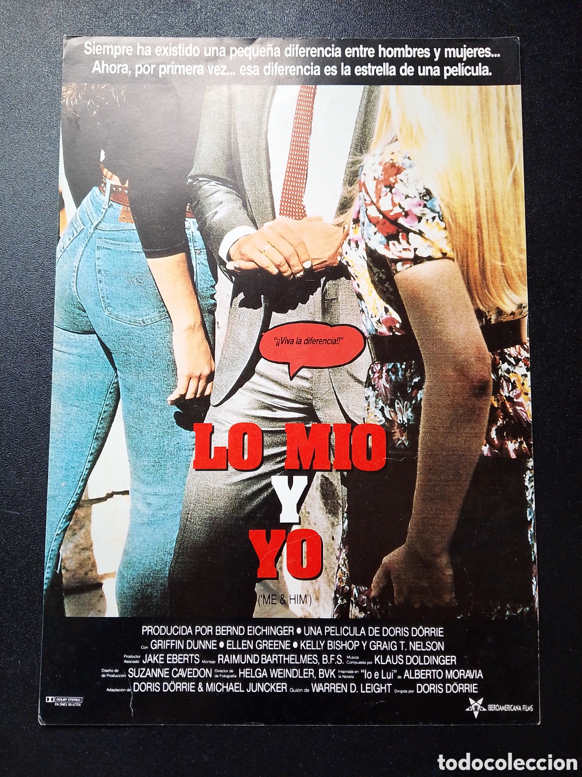 Cinema: Lo Mio y Yo Griffin Dunne Ellen Greene Doris Dorrie GUIA DE CINE ORIGINAL CA80