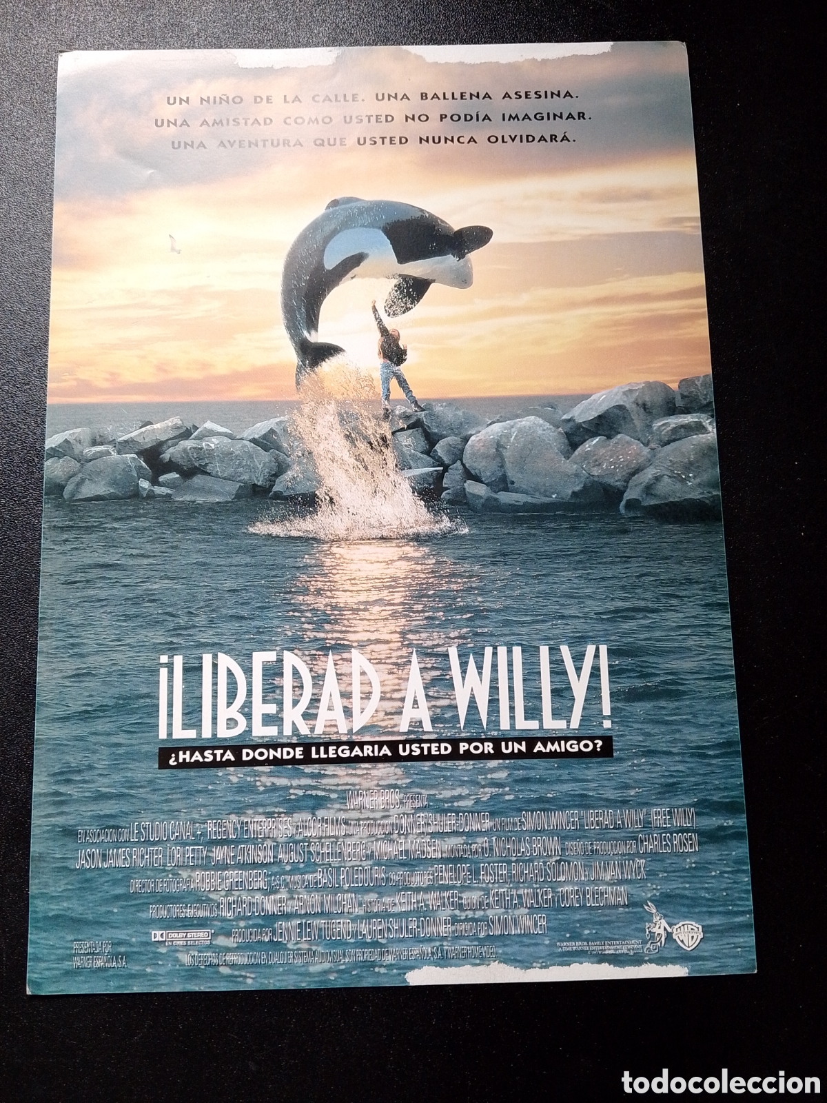 Cine: Liberad a Willy! - Jason James Richter, Lori Petty, Michael Madsen GUIA DE CINE ORIGINAL CA81