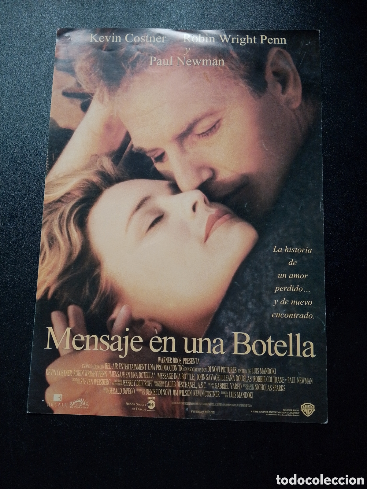 Cine: Mensaje en una botella - Kevin Costner, Robin Wright, Paul Newman GUIA DE CINE ORIGINAL CA81