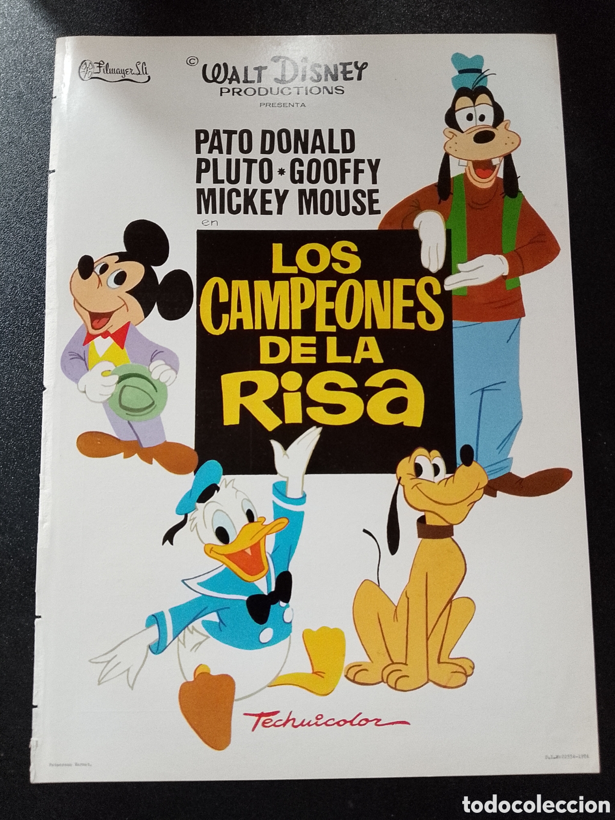 Cine: Los Campeones de la risa Animacion Disney Mickie Mouse Pluto GUIA DE CINE ORIGINAL CA82