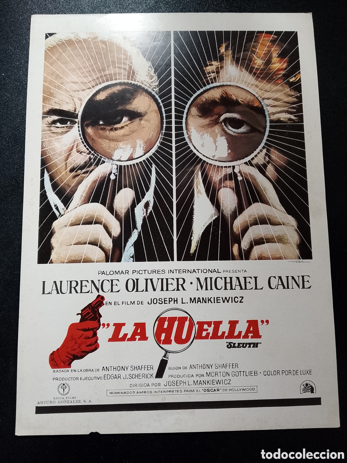Cine: LA HUELLA LAURENCE OLIVIER MICHAEL CAINE GUIA DE CINE ORIGINAL CA82
