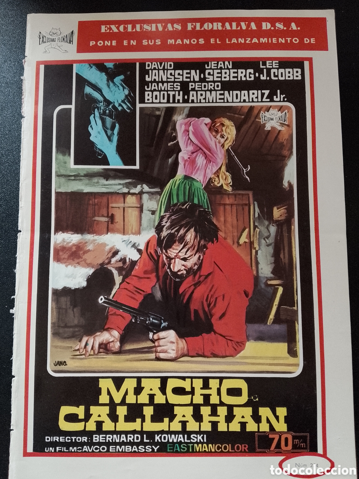 Cine: Macho Callahan David Janssen Jean Seberg Lee J. Cobb GUIA DE CINE ORIGINAL CA78