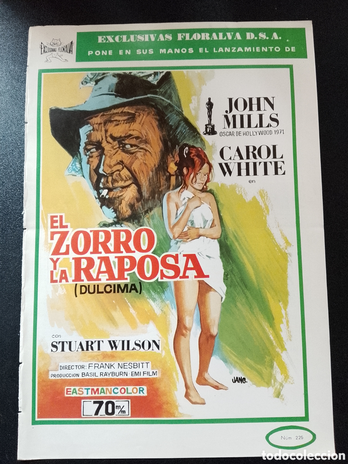Cine: El Zorro y la raposa Carol White John Mills Stuart Wilson GUIA DE CINE ORIGINAL CA78