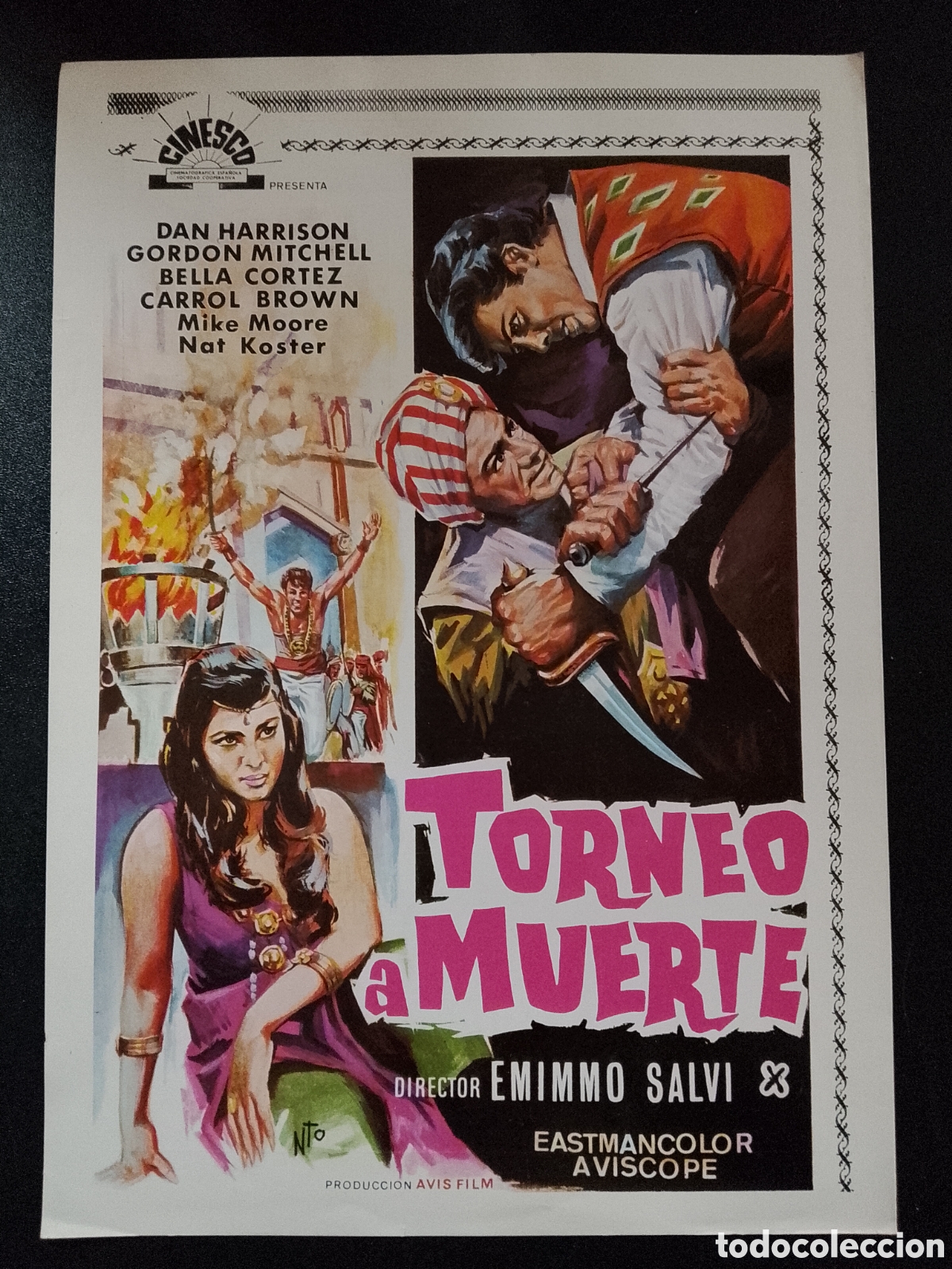 Cine: TORNEO A MUERTE DAN HARRISON GORDON MITCHELL BELLA CORTEZ GUIA DE CINE ORIGINAL CA78