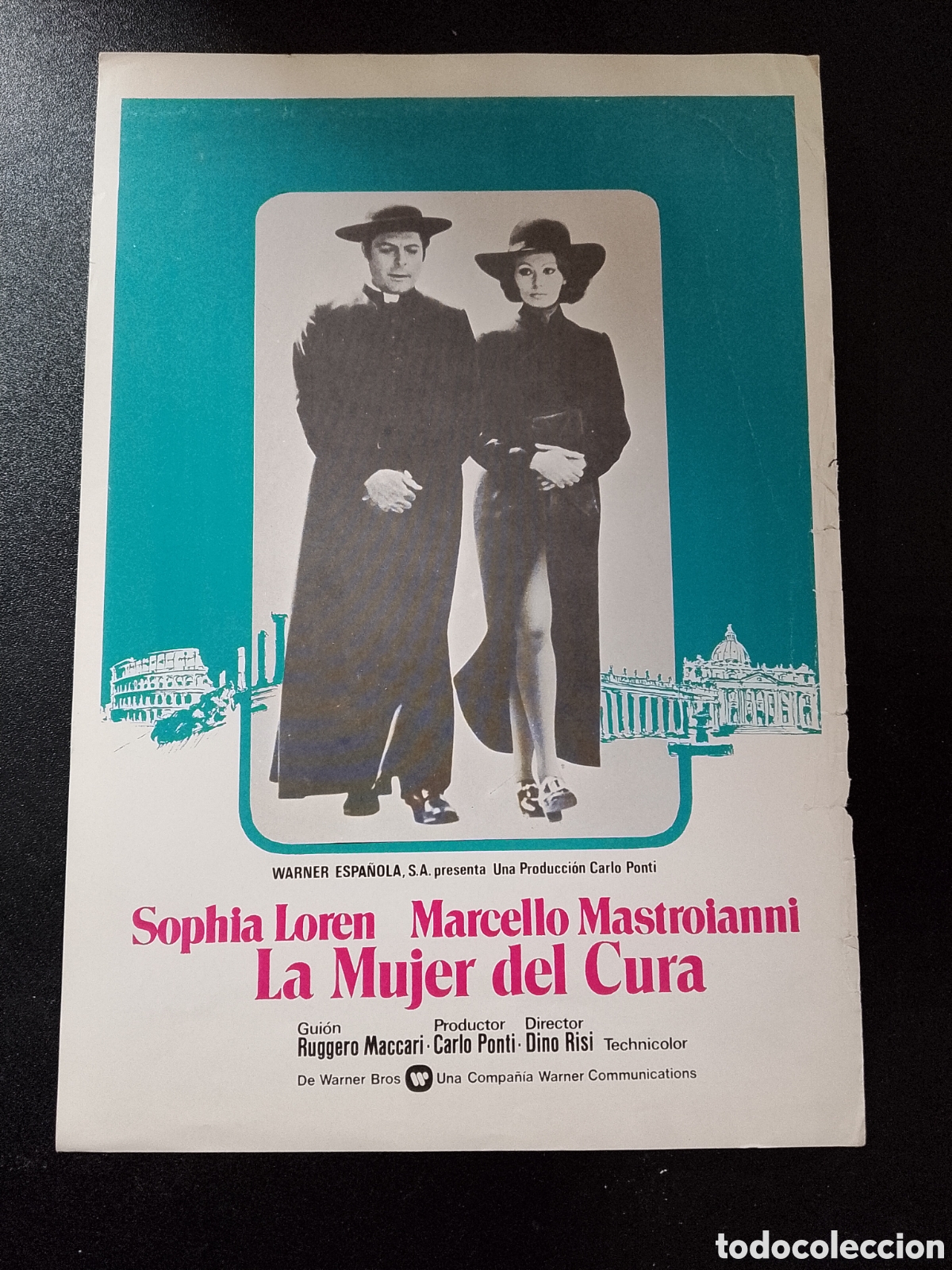 Cine: LA MUJER DEL CURA SOPHIA LOREN Y MARCELLO MASTROIANNI GUIA DE CINE ORIGINAL CA83