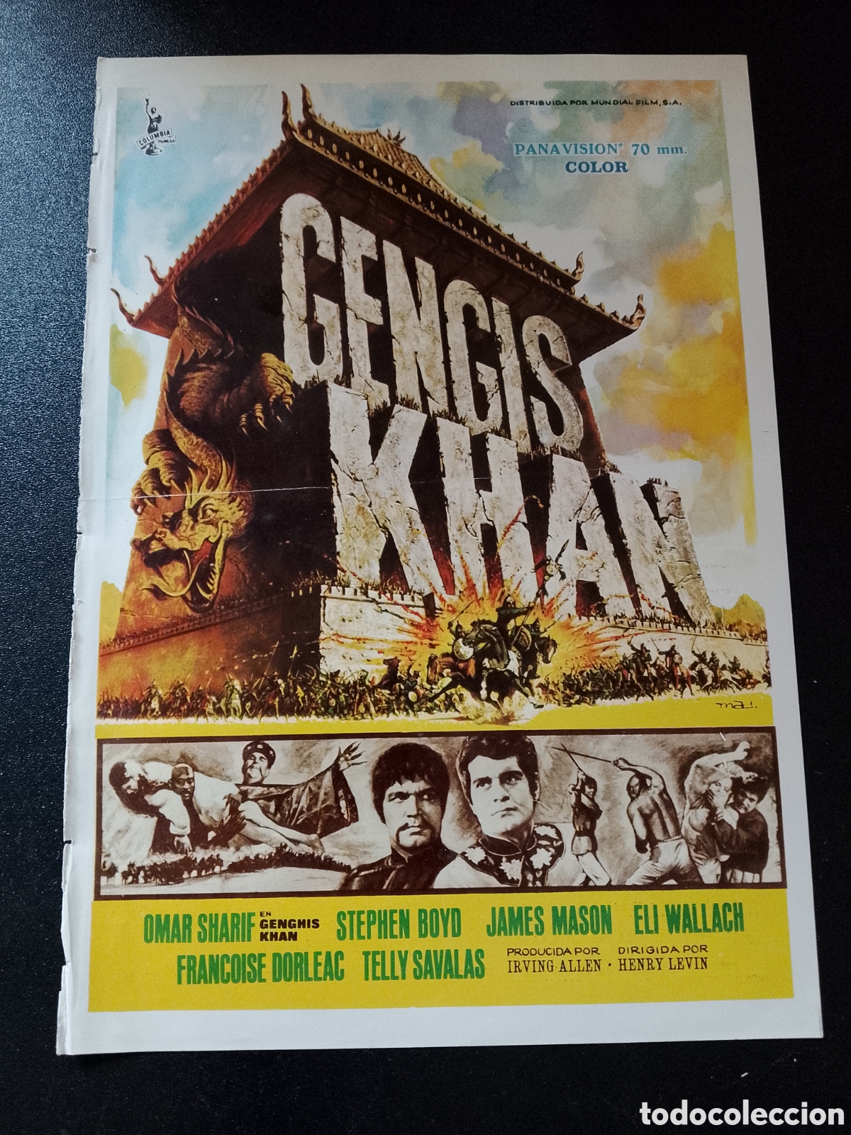 Cine: GENGIS KHAN - OMAR SHATIF-STEPHEN BOYD GUIA DE CINE ORIGINAL CA83