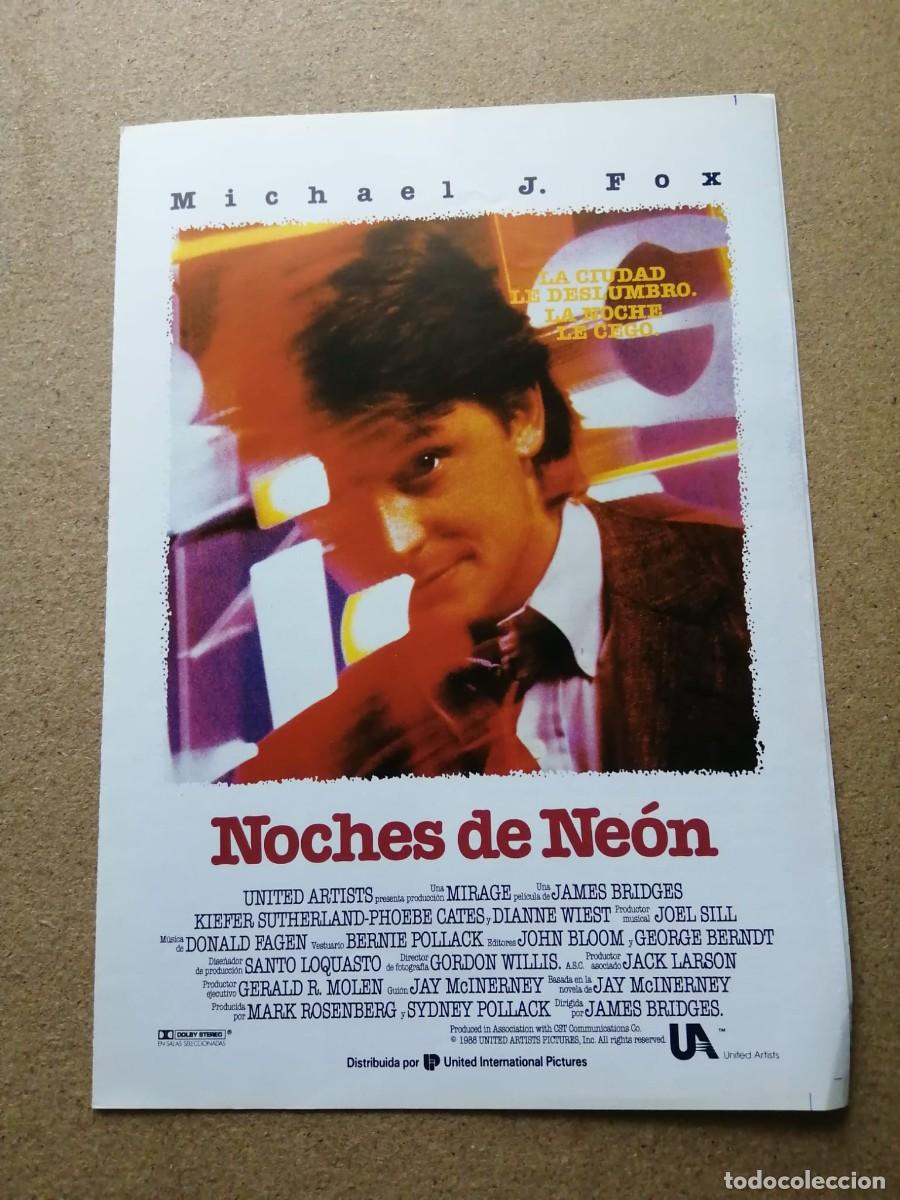 Cine: GUIA CINEMATOGRAFICA. NOCHES DE NEON (MICHAEL J. FOX)