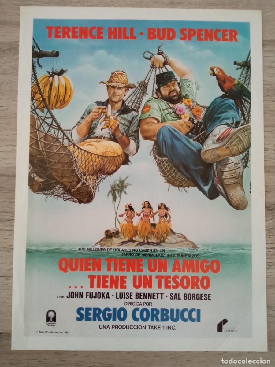 Cine: GU&Iacute;A PUBLICITARIA DE LA PEL&Iacute;CULA QUIEN TIENE UN AMIGO... TIENE UN TESOSO, TERENCE HILL, BUD SPENCER