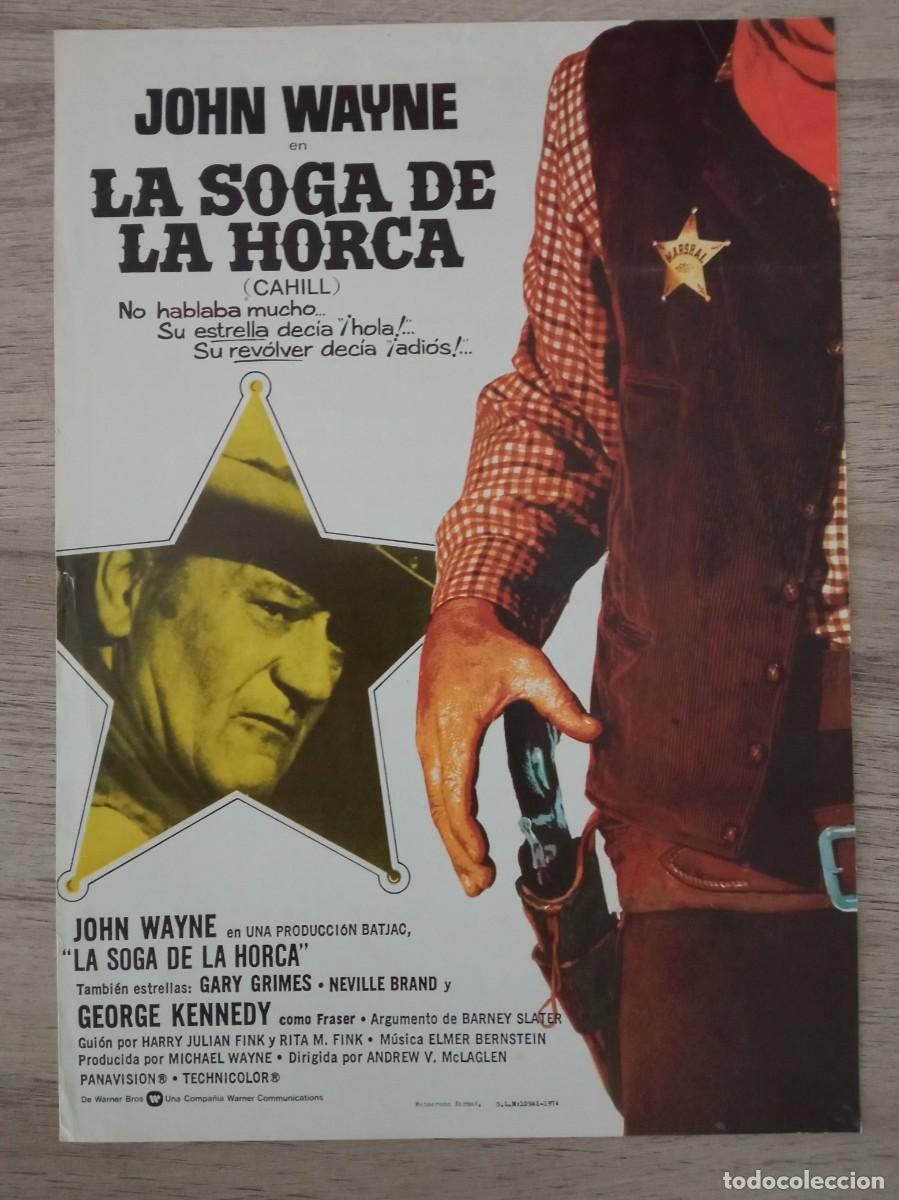 Cine: GU&Iacute;A PUBLICITARIA DE LA PEL&Iacute;CULA LA SOGA DE LA HORCA, JOHN WAYNE