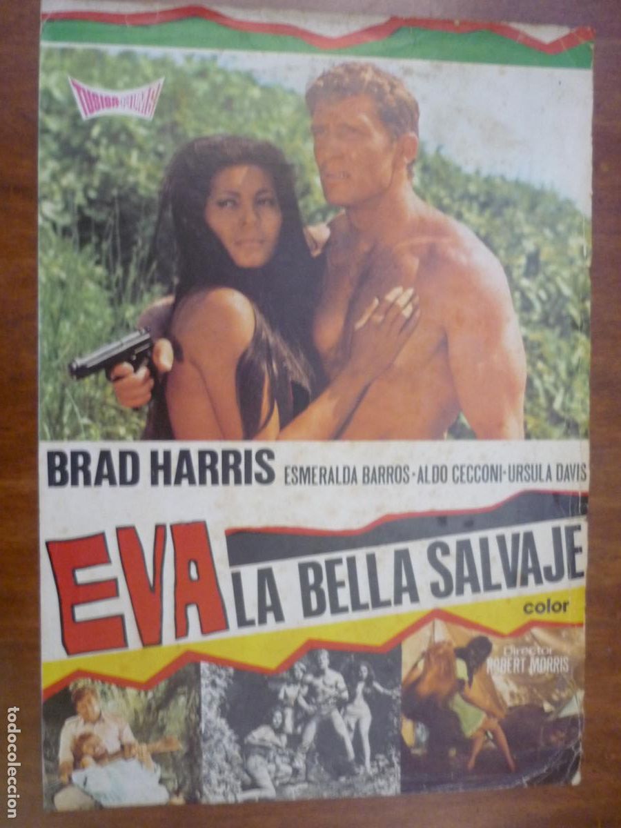 Cine: eva la bella salvaje - guia publicitaria original - brad harris esmaralda barros tusisa films