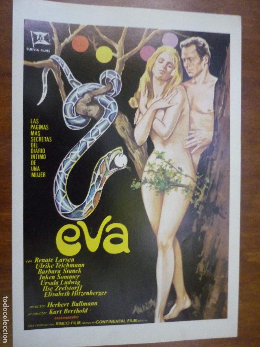 Cine: eva - guia publicitaria original - renate larsen ulrike teichmann - suevia films