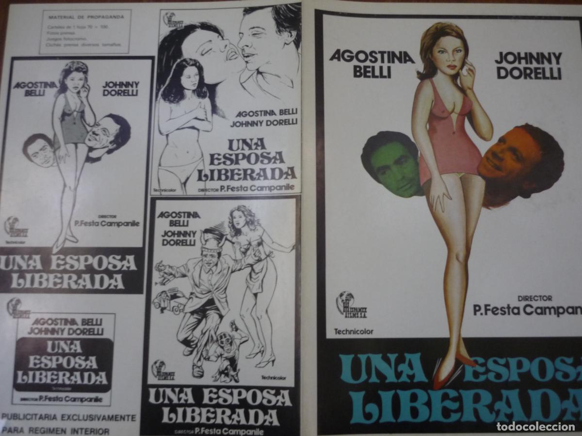 Cine: una esposa liberada - guia publicitaria original - agostina belli pasquale festa campanile hispa&ntilde;ex