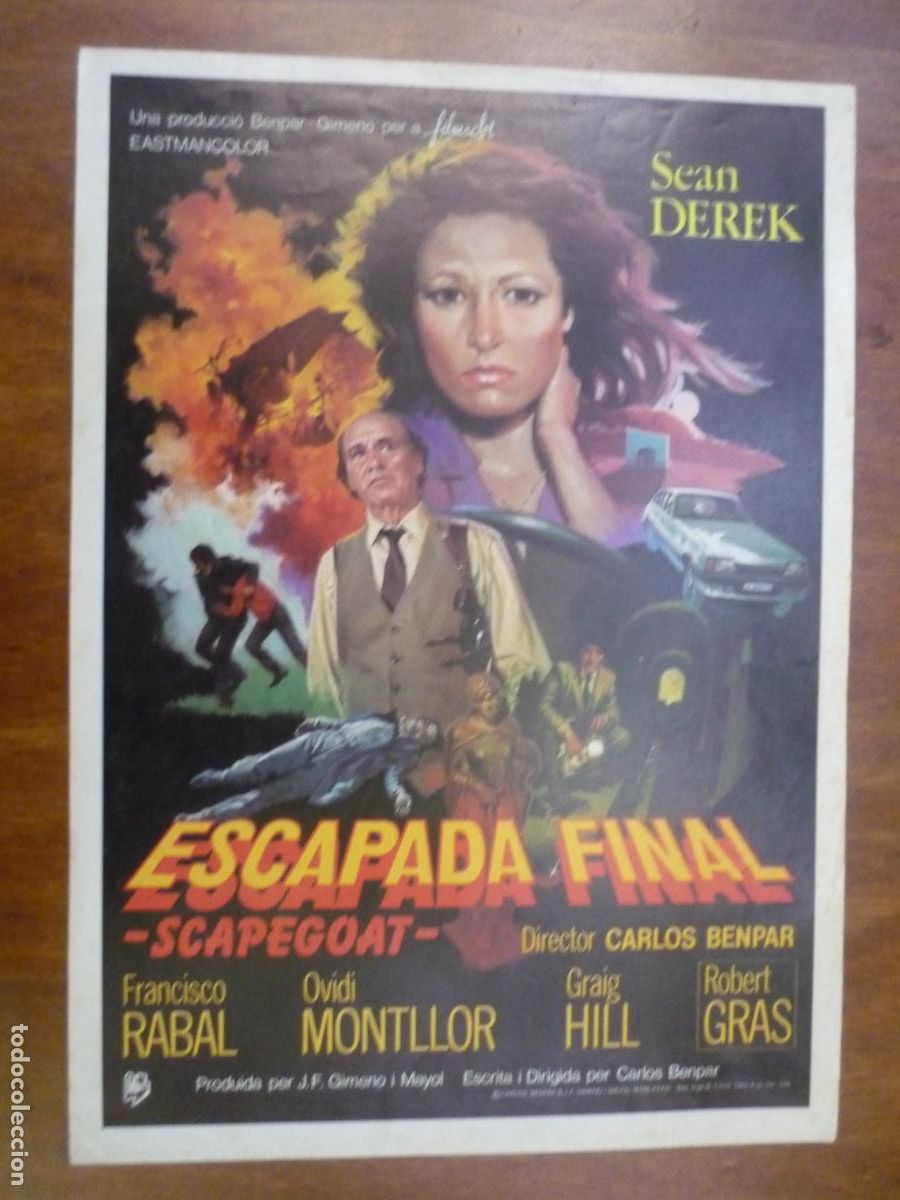 Cine: escapada final - guia publicitaria original - francisco paco rabal sean derek ovidi montllor